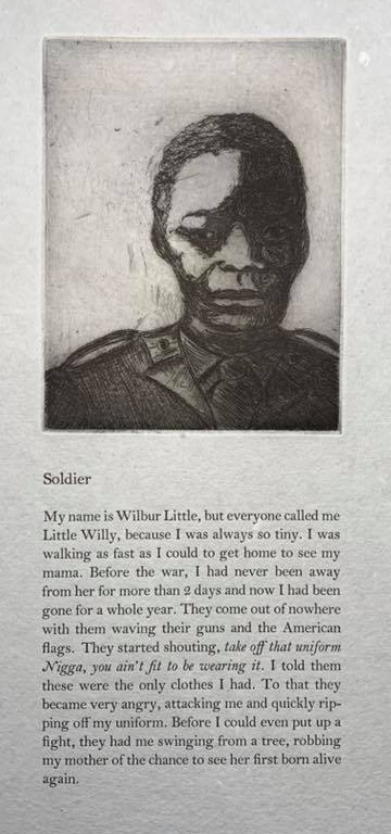 Ashes to Ashes Soldier Etching and Eulogy by Shirley Ann Whitaker