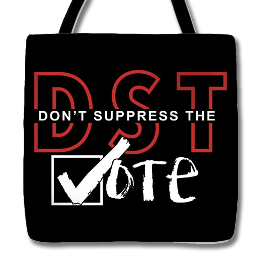 SAW Marketplace DST Vote Don't Suppress The Vote Tote Bag by Shirley Jackson MD - A Celebration of Freedom and Hope painting
