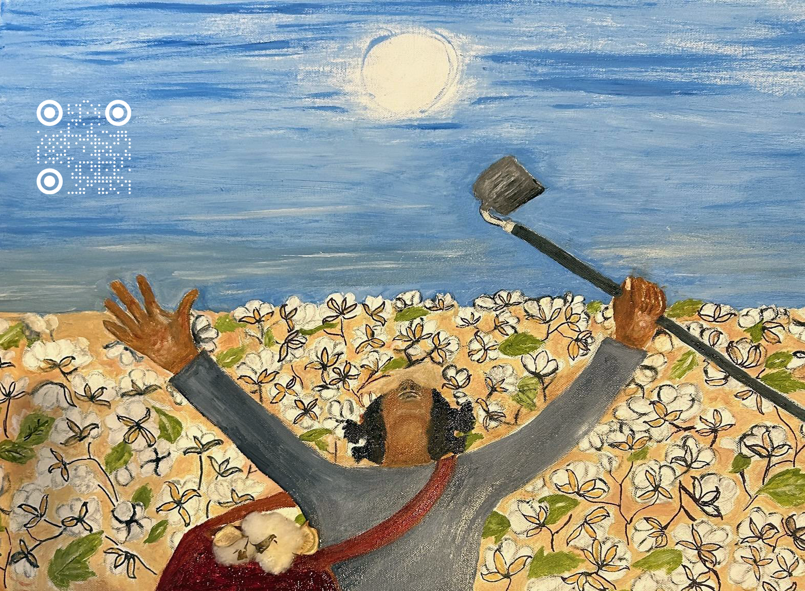 SAW Marketplace A mixed media painting i be free by Shirley Jackson MD - A Celebration of Freedom and Hope